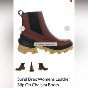 Sorel Brex Leather Slip On Chelsea Ankle Boots - Sample Shoes